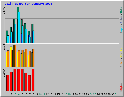 Daily usage for January 2026