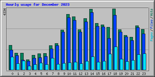 Hourly usage for December 2023