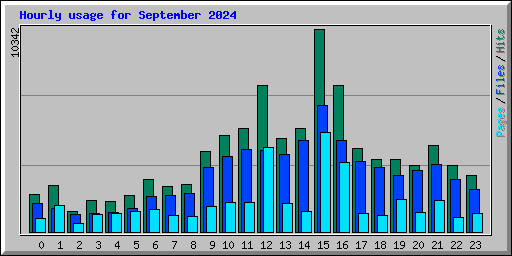 Hourly usage for September 2024